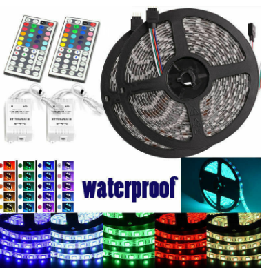 Bande lumineuse LED RVB &agrave; changement de couleur sans fil 12 volts